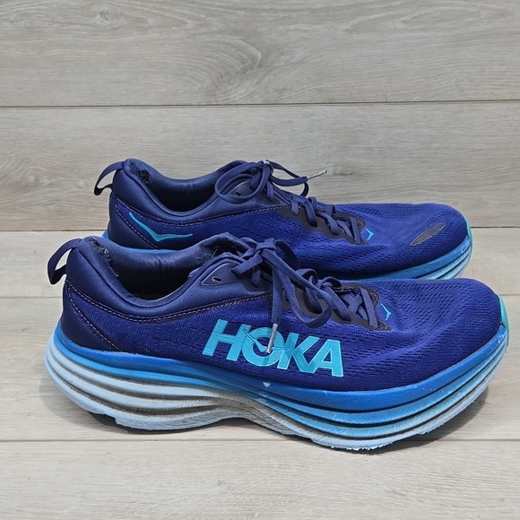 HOKA One One Men Bondi 8 Blue Running Shoes Athletic Sneakers Sz 11.5D main image 8